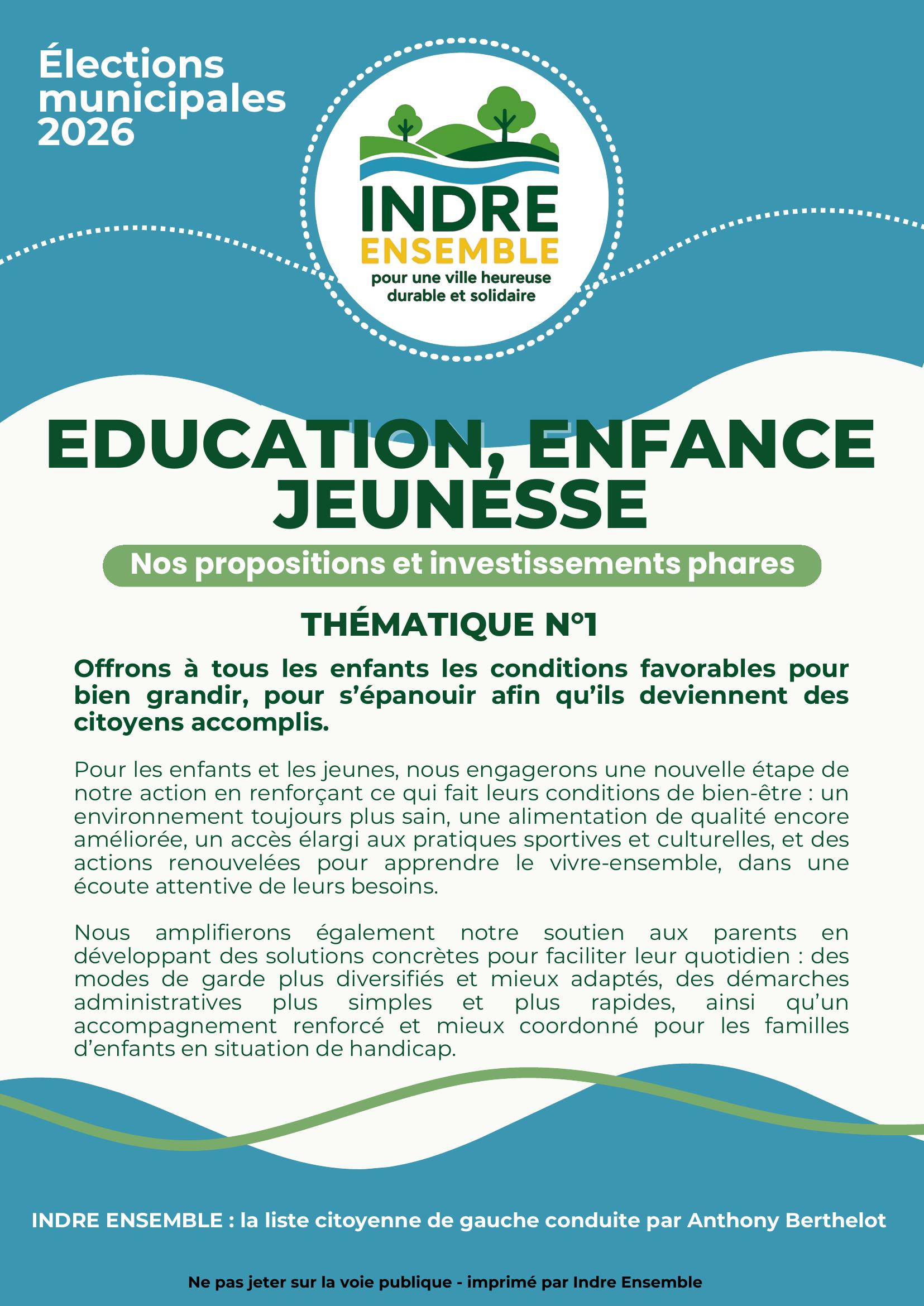 Tract Éducation, Enfance, Jeunesse